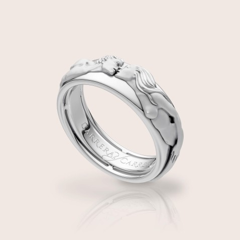 Ring 18k white gold "El Beso" | Infinito