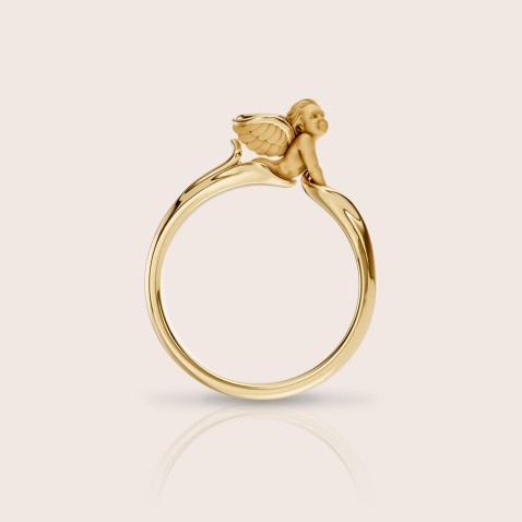 Anel ouro18k amarelo diamante | My Angel