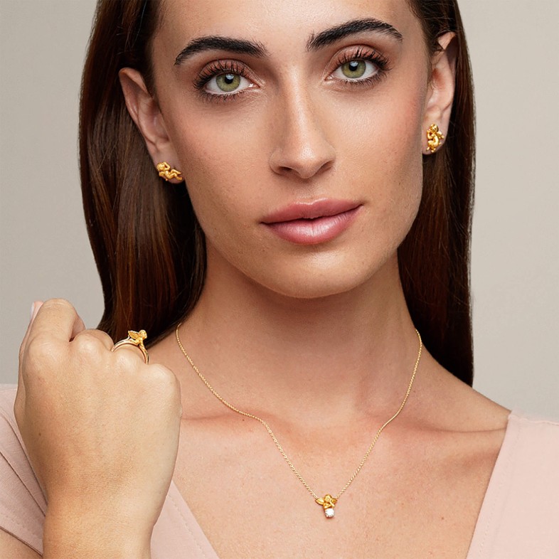 Anel ouro18k amarelo diamante | My Angel