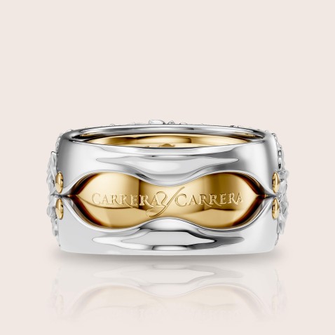 Anel ouro 18k bicolor diamantes �Secret" | Eternal