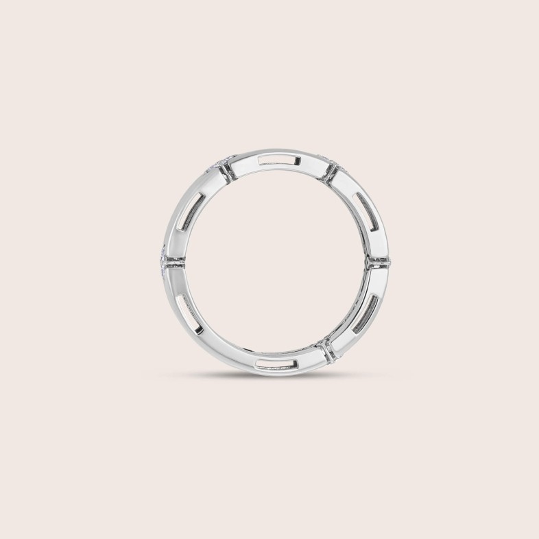 Ring in 18k White Gold with Diamonds | Love in Verona
