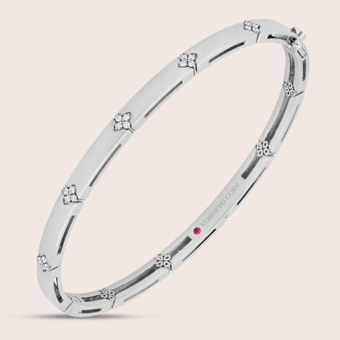 Escrava em Ouro Branco 18k com Diamantes | Love in Verona