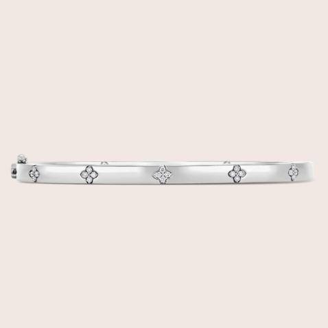 Escrava em Ouro Branco 18k com Diamantes | Love in Verona