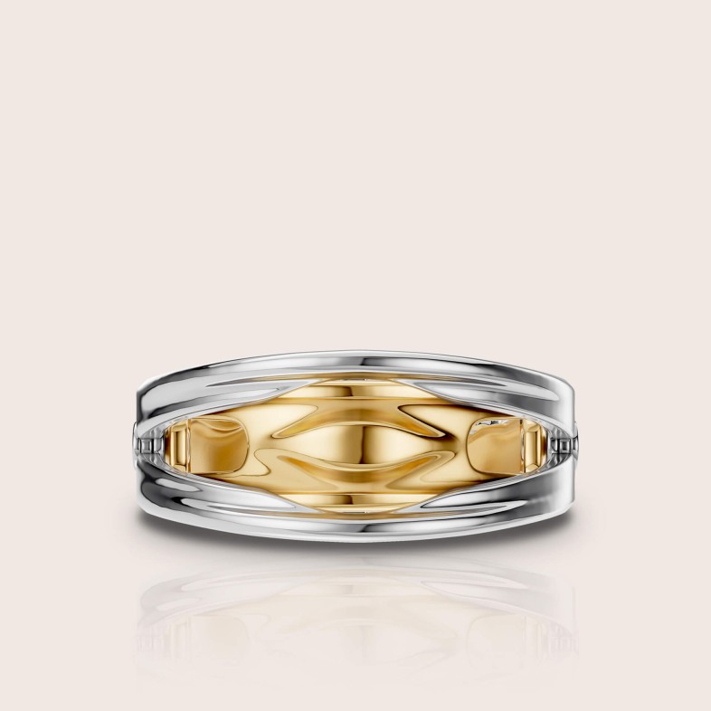 Ring 18k two-tone gold diamonds Secreto Mini | Eternal