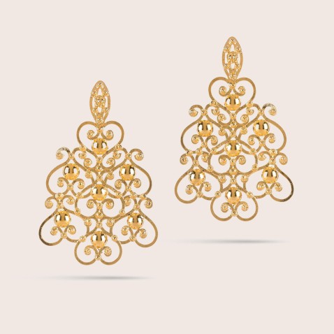 Sterling Silver Gold Plated Earrings | Bolero