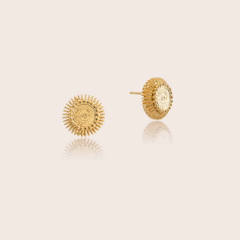 Sterling Silver Gold-Plated Stud Earrings | Royal