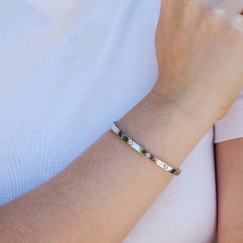 Escrava em Ouro Branco 18k com Diamantes | Love in Verona