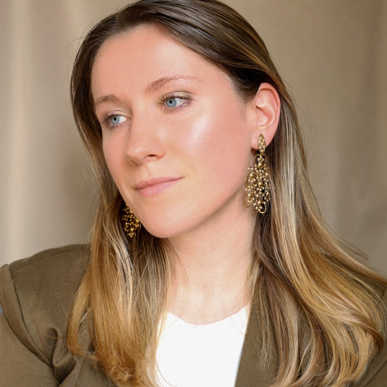 Sterling Silver Gold Plated Earrings | Bolero