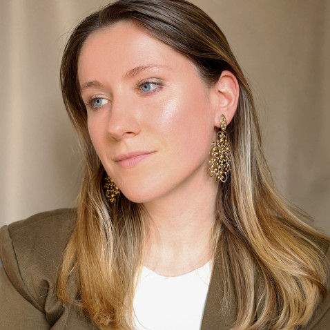 Sterling Silver Gold Plated Earrings | Bolero