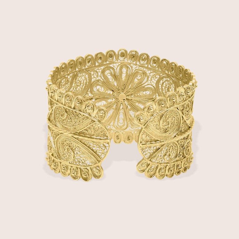 Sterling Silver Filigree Flowers bangle | Filigrana