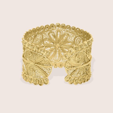 Sterling Silver Filigree Flowers bangle | Filigrana