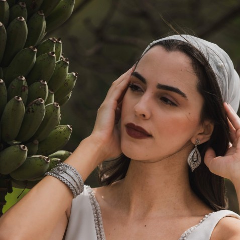 Sterling Silver Filigree Flowers Bangle | Filigrana