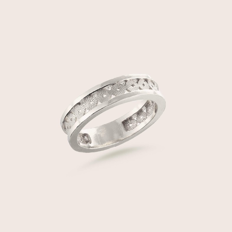 Anel Prata 925 Filigrana | Espiral