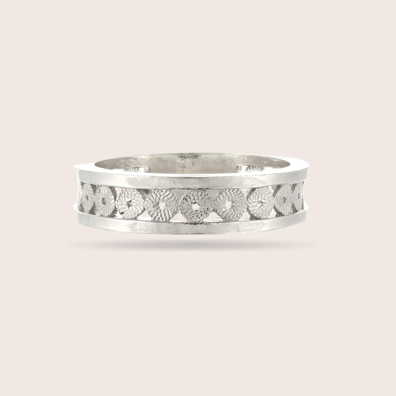 Anel Prata 925 Filigrana | Espiral