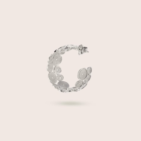 Sterling Silver Hoop Earrings | Espiral