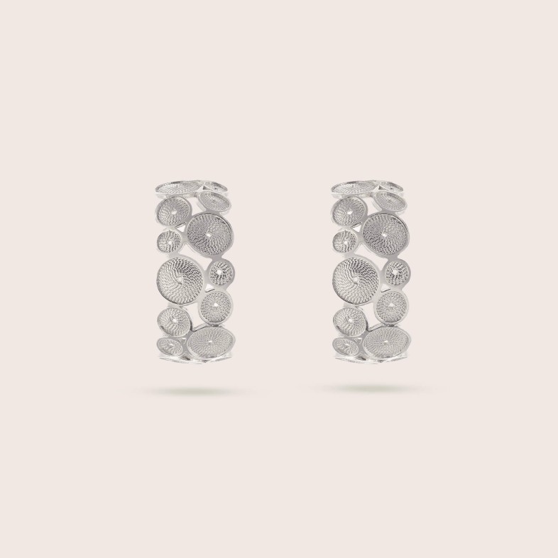 Sterling Silver Hoop Earrings | Espiral