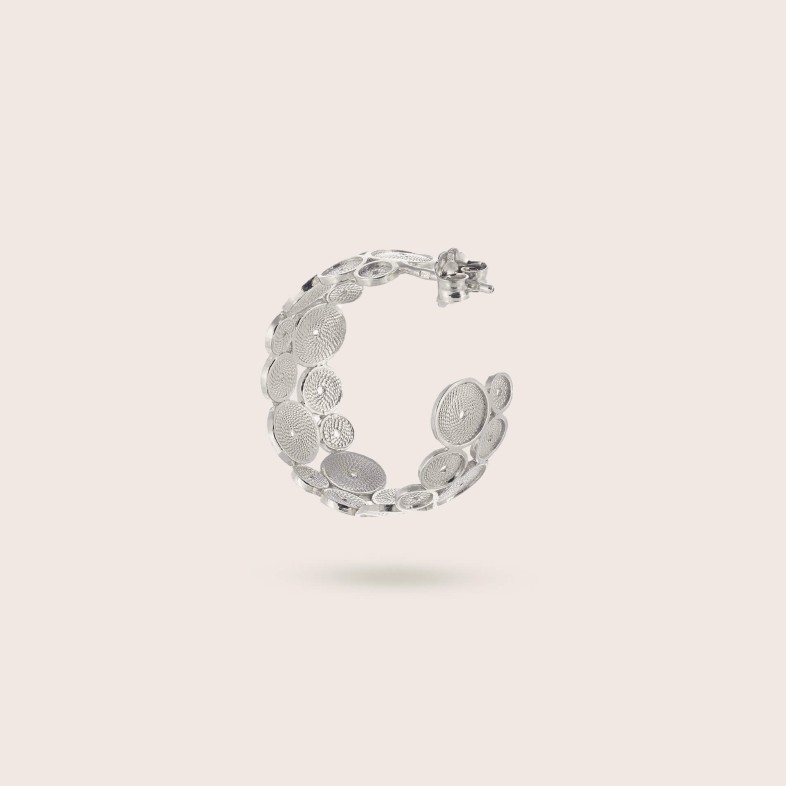 Sterling Silver Hoop Earrings | Espiral