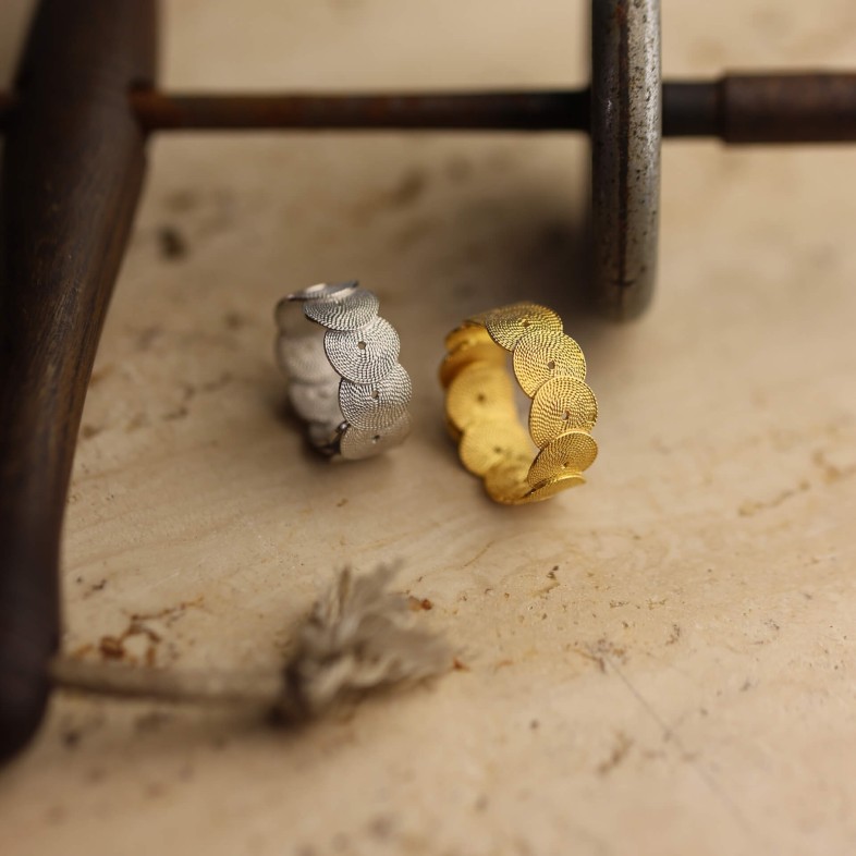 Gold plated Sterling Silver Ring | Espiral
