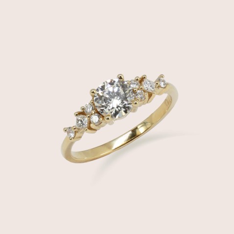 19.2K Gold Engagement Ring with Diamonds | Special Moments