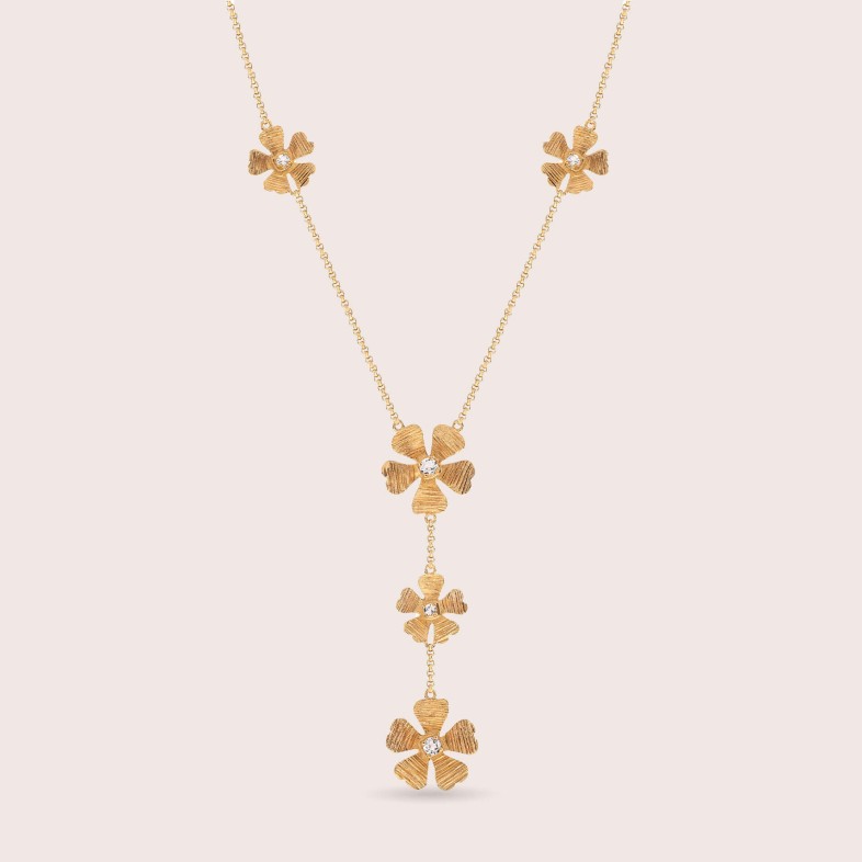 925 Gold Plated Silver Flower Necklace | Sophie