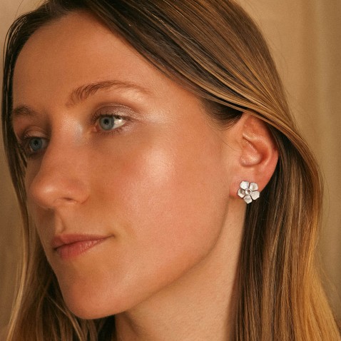925 Silver Small Flower Earrings | Sophie