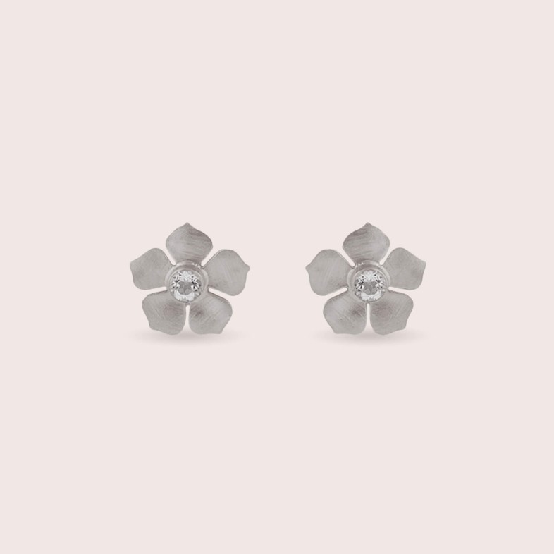 925 Silver Small Flower Earrings | Sophie