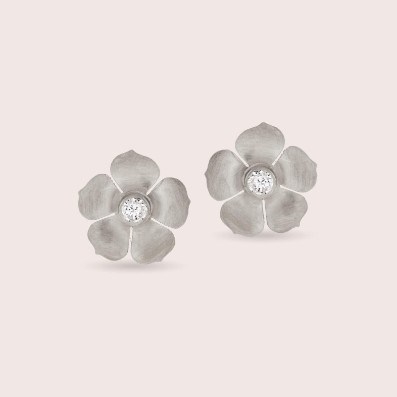 925 Silver Small Flower Earrings | Sophie