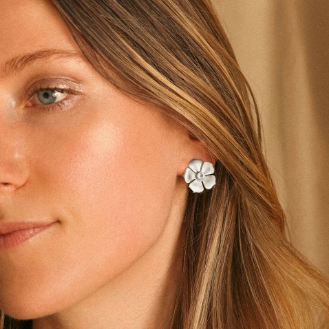 925 Silver Small Flower Earrings | Sophie