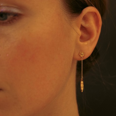 19.2K Gold Drop Earrings | Filigree