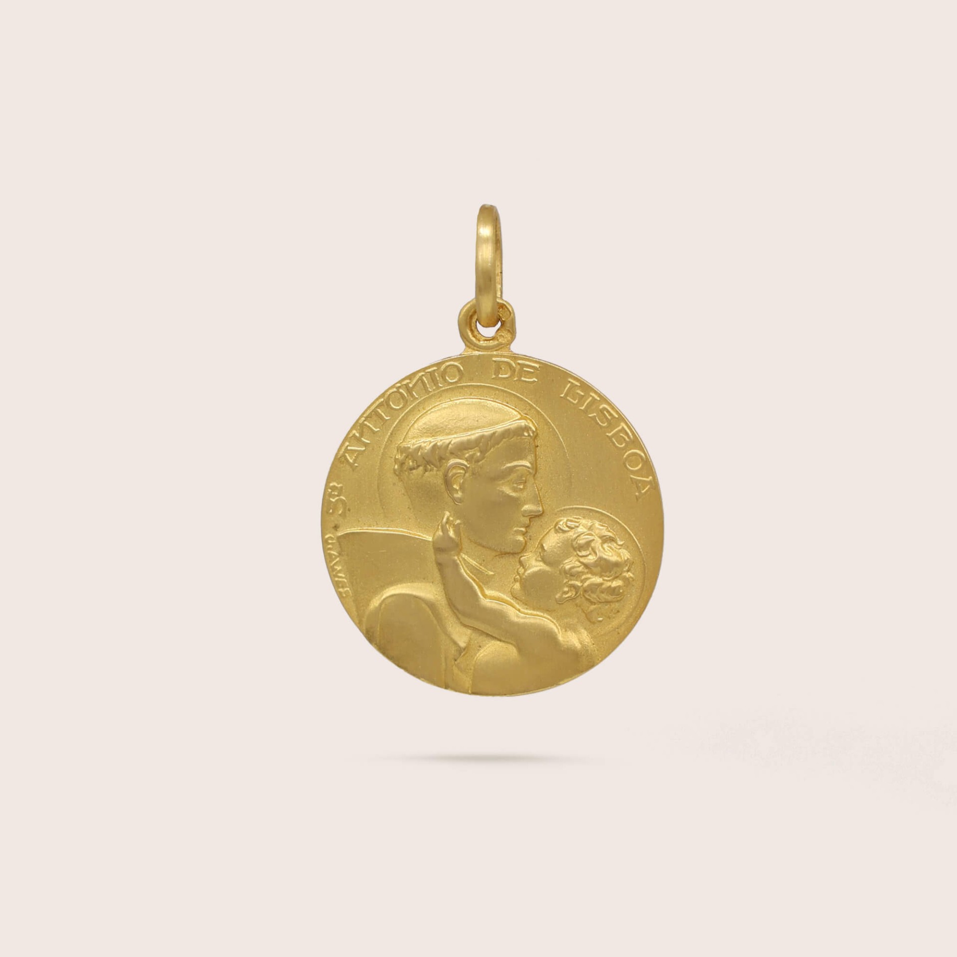 19,20 K gold pendent - St Anthony of Lisbon