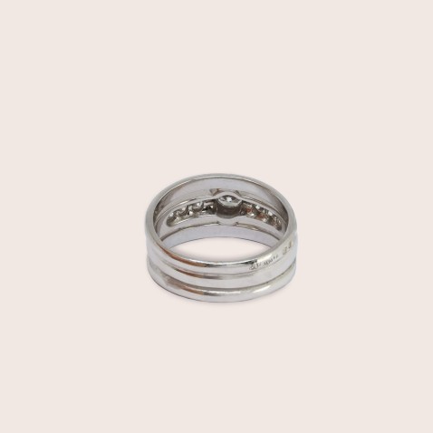 19.2K White Gold Ring with Diamonds | Special Moments