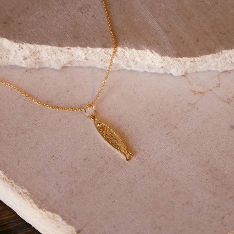 19.2K Gold Sardine Pendant | Lembran�a