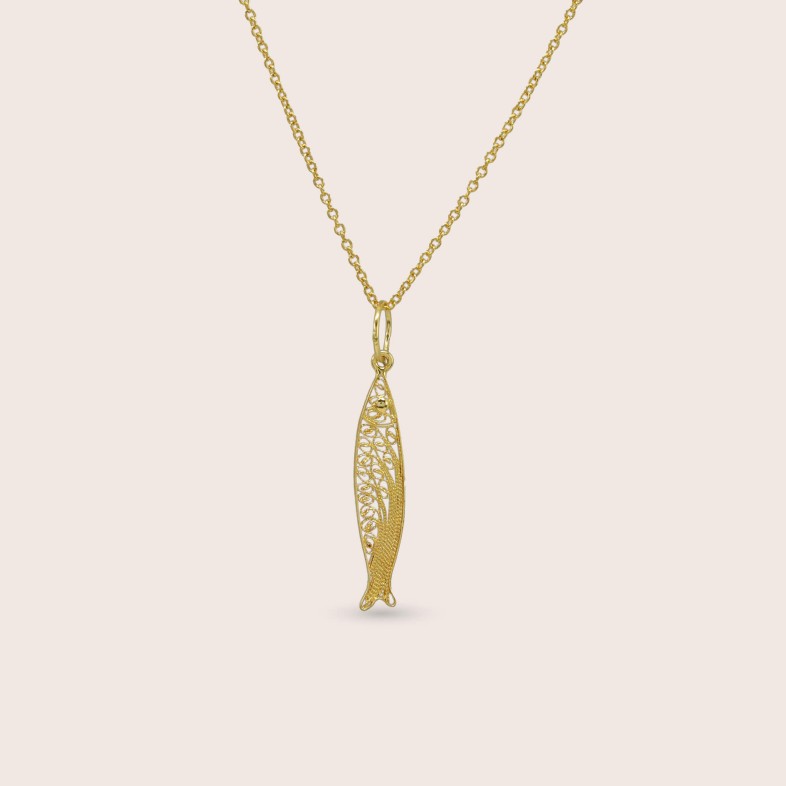 19.2K Gold Sardine Pendant | Lembran�a