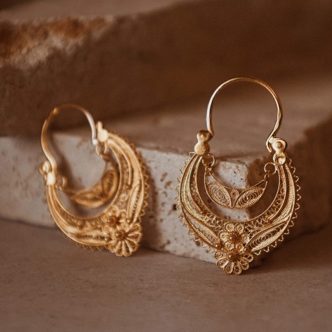 19.2K Gold Bambolinas Earrings | Arrecadas