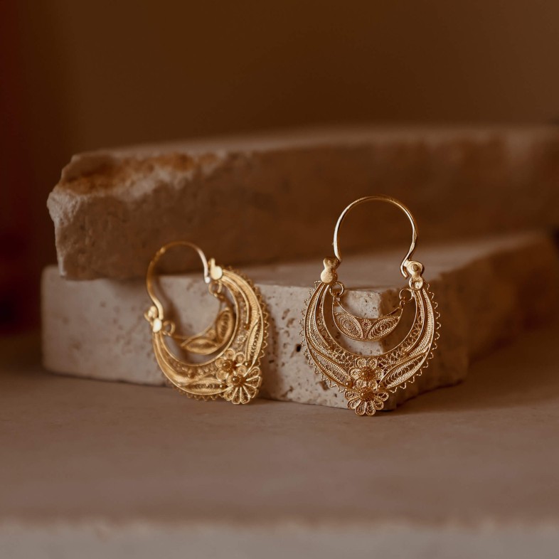 19.2K Gold Bambolinas Earrings | Arrecadas
