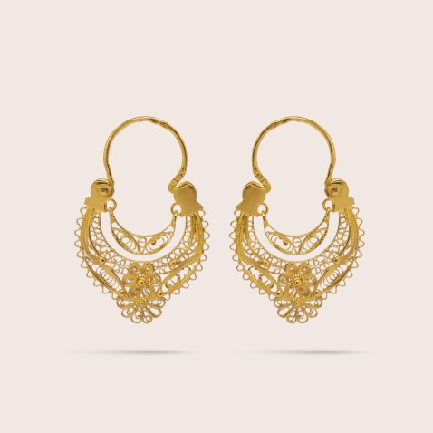 19.2K Gold Bambolinas Earrings | Arrecadas
