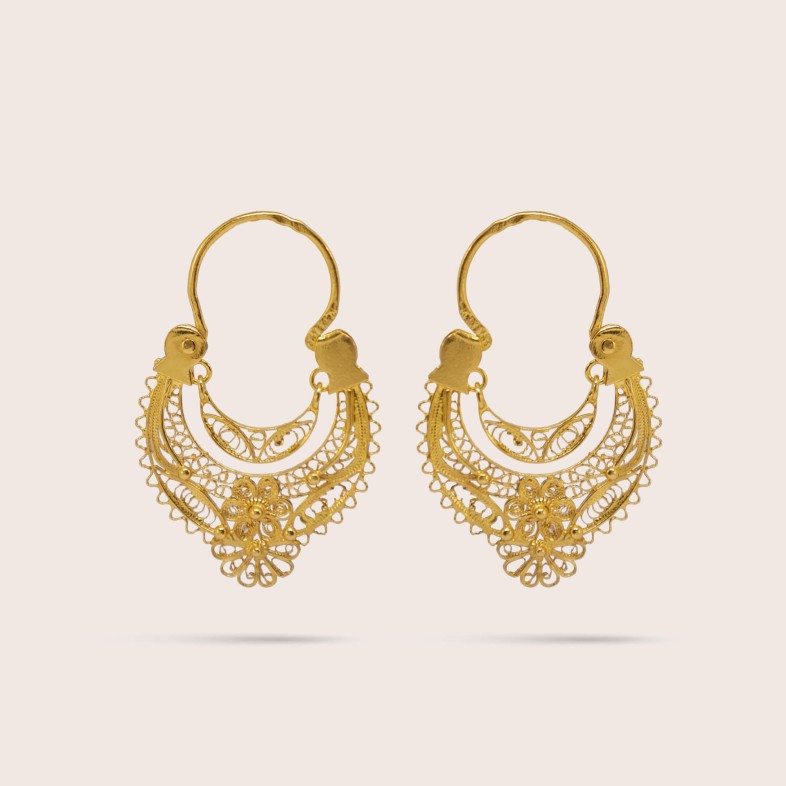 19.2K Gold Bambolinas Earrings | Arrecadas
