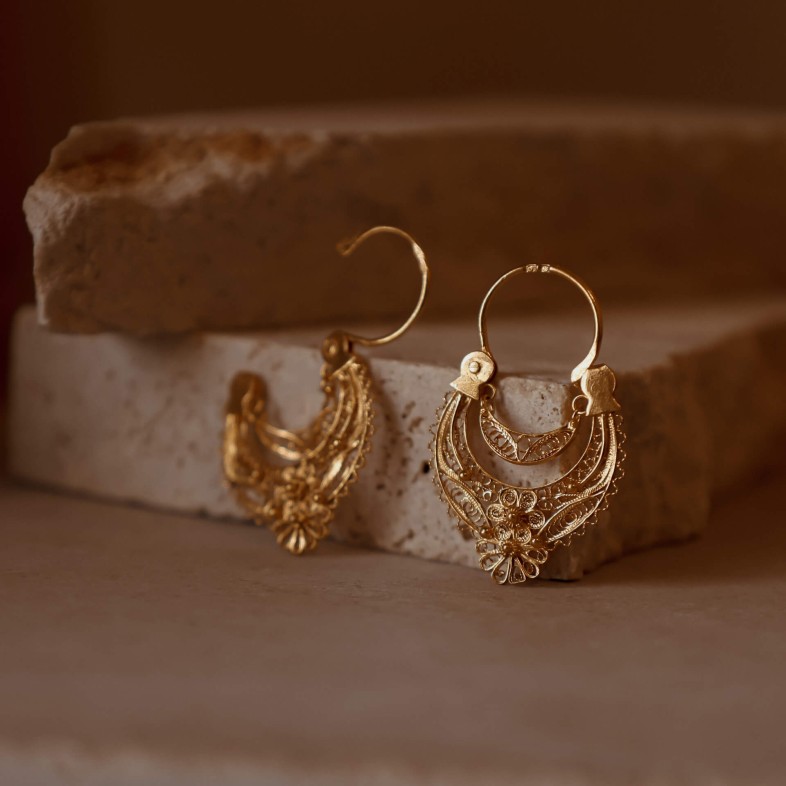 19.2K Gold Bambolinas Earrings | Arrecadas