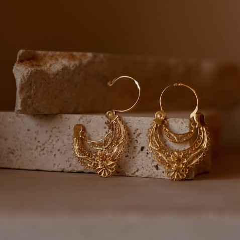 19.2K Gold Bambolinas Earrings | Arrecadas