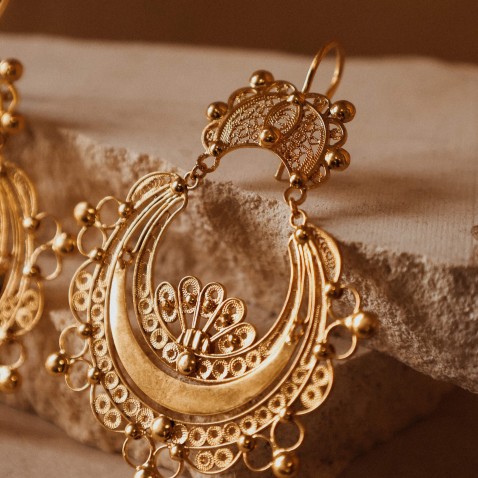 19.2K Gold Bambolinas Earrings | Arrecadas