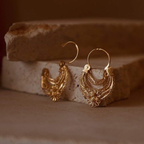 19.2K Gold Bambolinas Earrings | Arrecadas