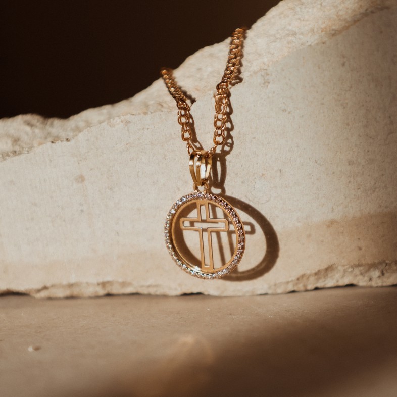 Pendente Cruz em  Ouro 19.2K | Religiosas