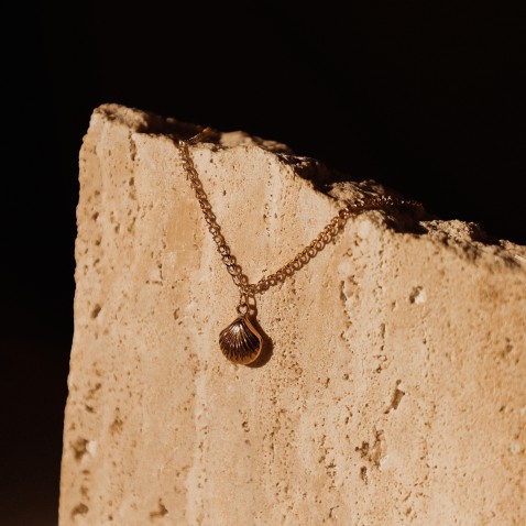 Pulseira Crian�a Concha Ouro 19.2K