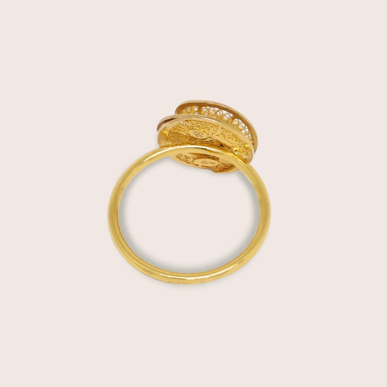 19.2K Gold Filigree Ring | Certified 100% Handcrafted Filigree